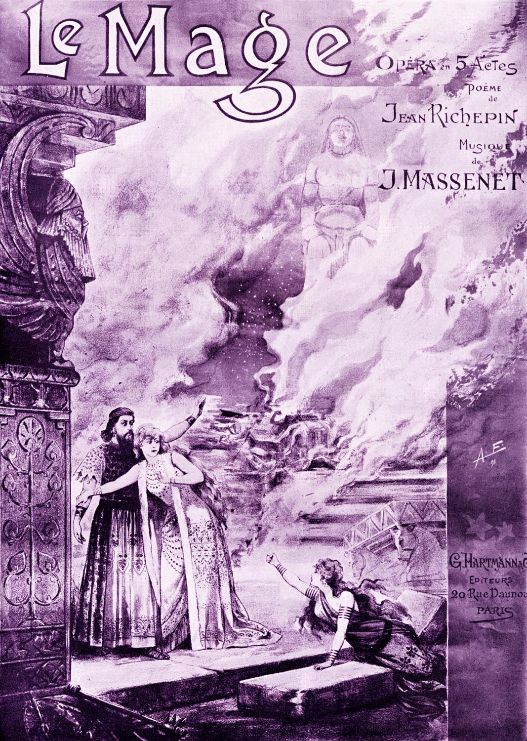 Mage source - affiche par Alfredo Edel 1891